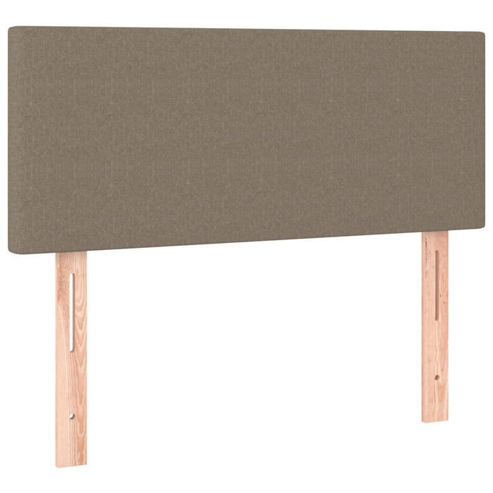 Pat box spring cu saltea, gri taupe, 90x190 cm, textil - WALTI WALTI