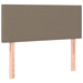 Pat box spring cu saltea, gri taupe, 90x190 cm, textil - WALTI WALTI