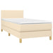 Pat box spring cu saltea, crem, 90x190 cm, textil - WALTI WALTI