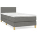 Pat box spring cu saltea, gri închis, 90x200 cm, textil - WALTI WALTI
