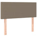 Pat box spring cu saltea, gri taupe, 90x200 cm, textil - WALTI WALTI