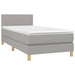 Pat box spring cu saltea, gri deschis, 100x200 cm, textil - WALTI WALTI