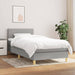Pat box spring cu saltea, gri deschis, 100x200 cm, textil - WALTI WALTI