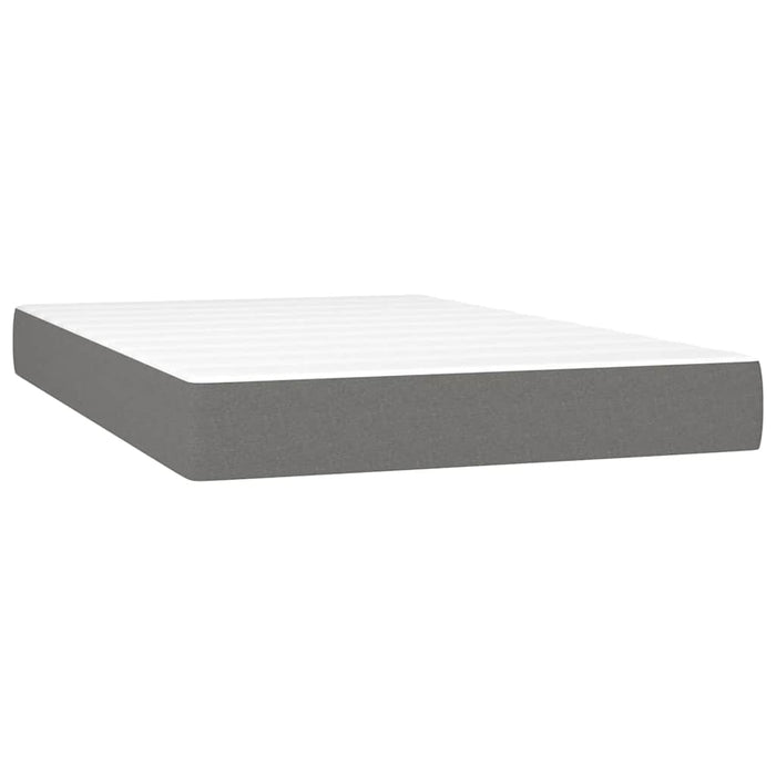Pat box spring cu saltea, gri închis, 120x200 cm, textil - WALTI WALTI