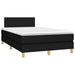 Pat box spring cu saltea, negru, 120x200 cm, textil - WALTI WALTI