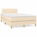 Pat box spring cu saltea, crem, 120x200 cm, textil - WALTI WALTI