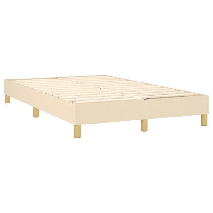Pat box spring cu saltea, crem, 120x200 cm, textil - WALTI WALTI
