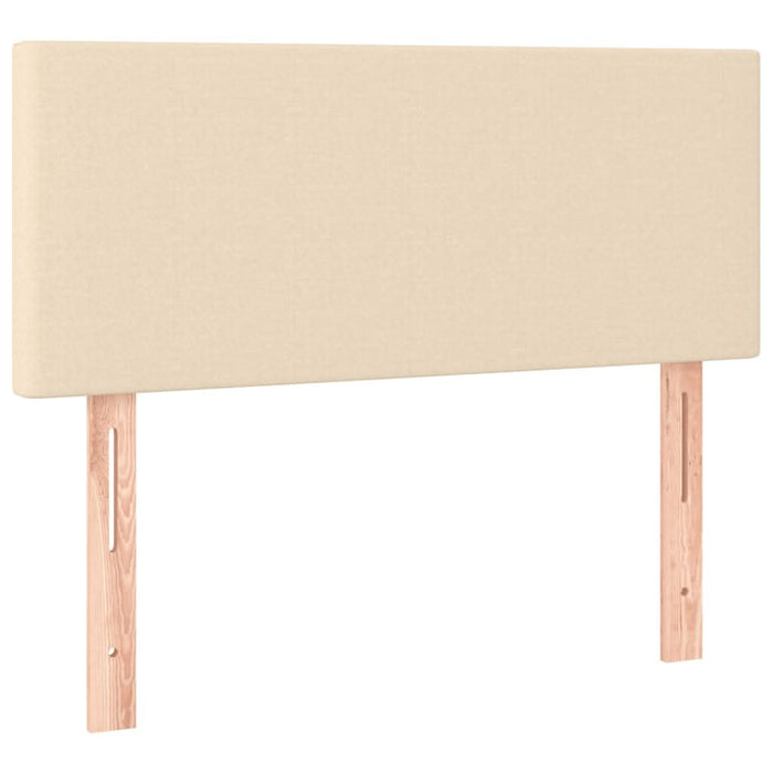 Pat box spring cu saltea, crem, 120x200 cm, textil - WALTI WALTI