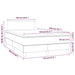 Pat box spring cu saltea, crem, 120x200 cm, textil - WALTI WALTI