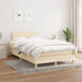 Pat box spring cu saltea, crem, 120x200 cm, textil - WALTI WALTI