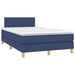Pat box spring cu saltea, albastru, 120x200 cm, textil - WALTI WALTI