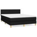 Pat box spring cu saltea, negru, 140x190 cm, textil - WALTI WALTI