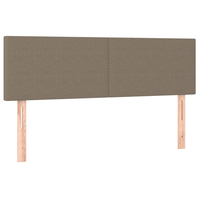 Pat box spring cu saltea, gri taupe, 140x200 cm, textil - WALTI WALTI