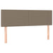 Pat box spring cu saltea, gri taupe, 140x200 cm, textil - WALTI WALTI