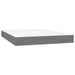 Pat box spring cu saltea, gri închis, 140x200 cm, textil - WALTI WALTI
