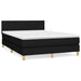 Pat box spring cu saltea, negru, 140x200 cm, textil - WALTI WALTI