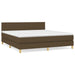 Pat box spring cu saltea, maro închis, 160x200 cm, textil - WALTI WALTI
