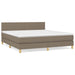 Pat box spring cu saltea, gri taupe, 160x200 cm material textil - WALTI WALTI