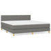 Pat box spring cu saltea, gri închis, 180x200 cm, textil - WALTI WALTI