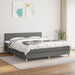 Pat box spring cu saltea, gri închis, 180x200 cm, textil - WALTI WALTI