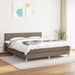 Pat continental cu saltea, gri taupe, 180x200 cm, textil - WALTI WALTI