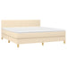 Pat continental cu saltea, crem, 180x200 cm, textil - WALTI WALTI