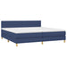 Pat box spring cu saltea, albastru, 200x200 cm, textil - WALTI WALTI