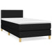 Pat box spring cu saltea, negru, 80x200 cm, textil - WALTI WALTI