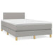 Pat box spring cu saltea, gri deschis, 120x200 cm, textil - WALTI WALTI