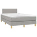 Pat box spring cu saltea, gri deschis, 120x200 cm, textil - WALTI WALTI