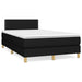 Pat box spring cu saltea, negru, 120x200 cm, textil - WALTI WALTI