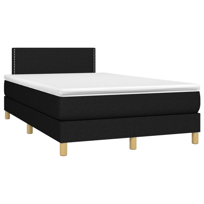 Pat box spring cu saltea, negru, 120x200 cm, textil - WALTI WALTI