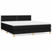 Pat box spring cu saltea, negru, 160x200 cm, textil - WALTI WALTI