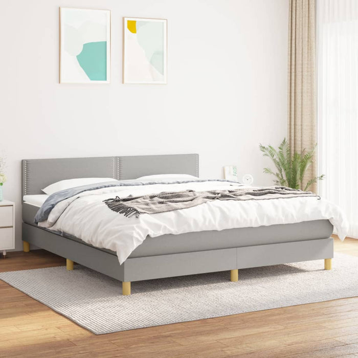 Pat continental, gri deschis, 180x200 cm, material textil - WALTI WALTI