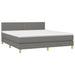 Pat box spring cu saltea, gri închis, 180x200 cm, textil - WALTI WALTI