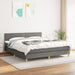Pat box spring cu saltea, gri închis, 180x200 cm, textil - WALTI WALTI