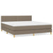 Pat continental cu saltea, gri taupe, 180x200 cm, textil - WALTI WALTI