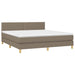 Pat continental cu saltea, gri taupe, 180x200 cm, textil - WALTI WALTI