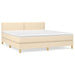Pat continental cu saltea, crem, 180x200 cm, textil - WALTI WALTI