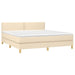 Pat continental cu saltea, crem, 180x200 cm, textil - WALTI WALTI