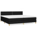 Pat box spring cu saltea, negru, 200x200 cm, textil - WALTI WALTI
