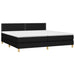 Pat box spring cu saltea, negru, 200x200 cm, textil - WALTI WALTI