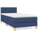 Pat box spring cu saltea, albastru, 80x200 cm, textil - WALTI WALTI