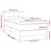 Pat box spring cu saltea, albastru, 80x200 cm, textil - WALTI WALTI