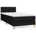 Pat box spring cu saltea, negru, 100x200 cm, textil - WALTI WALTI