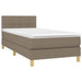 Pat box spring cu saltea, gri taupe, 100x200 cm, textil - WALTI WALTI