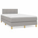 Pat box spring cu saltea, gri deschis, 120x200 cm, textil - WALTI WALTI