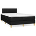 Pat box spring cu saltea, negru, 120x200 cm, textil - WALTI WALTI
