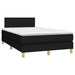 Pat box spring cu saltea, negru, 120x200 cm, textil - WALTI WALTI