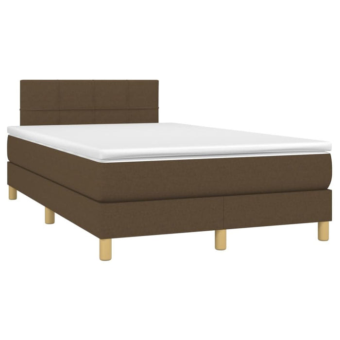Pat box spring cu saltea, maro închis, 120x200 cm, textil - WALTI WALTI